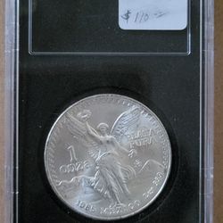 1985 México Liberty Silver Coin 