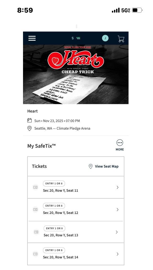 Heart   Cheap Trick  Tickets For Tonight's Show In Seattle 