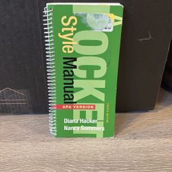 A Pocket Style Manual: APA Version 8th Edition