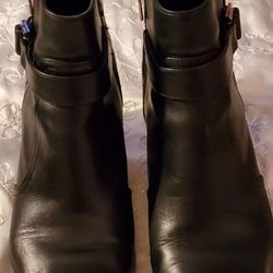 Marc Fisher Black  Leather Ankle Boots - 8M