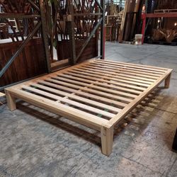Solid Pine Platform Bed Frame 