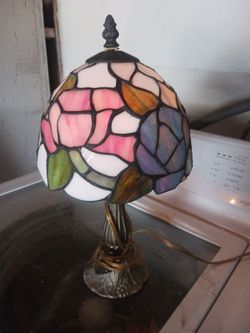 Vintage  mini tiffany style accent lamp