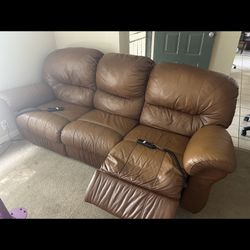 Leather Couch Recliner 