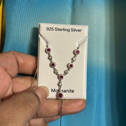 Moissanite And Sterling Silver Necklace Will Pass The Diamond Tester