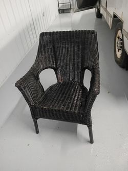 Black Wicker Chair
