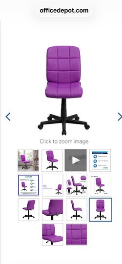 Flash furniture Quiilted mid back swivel purple task chair