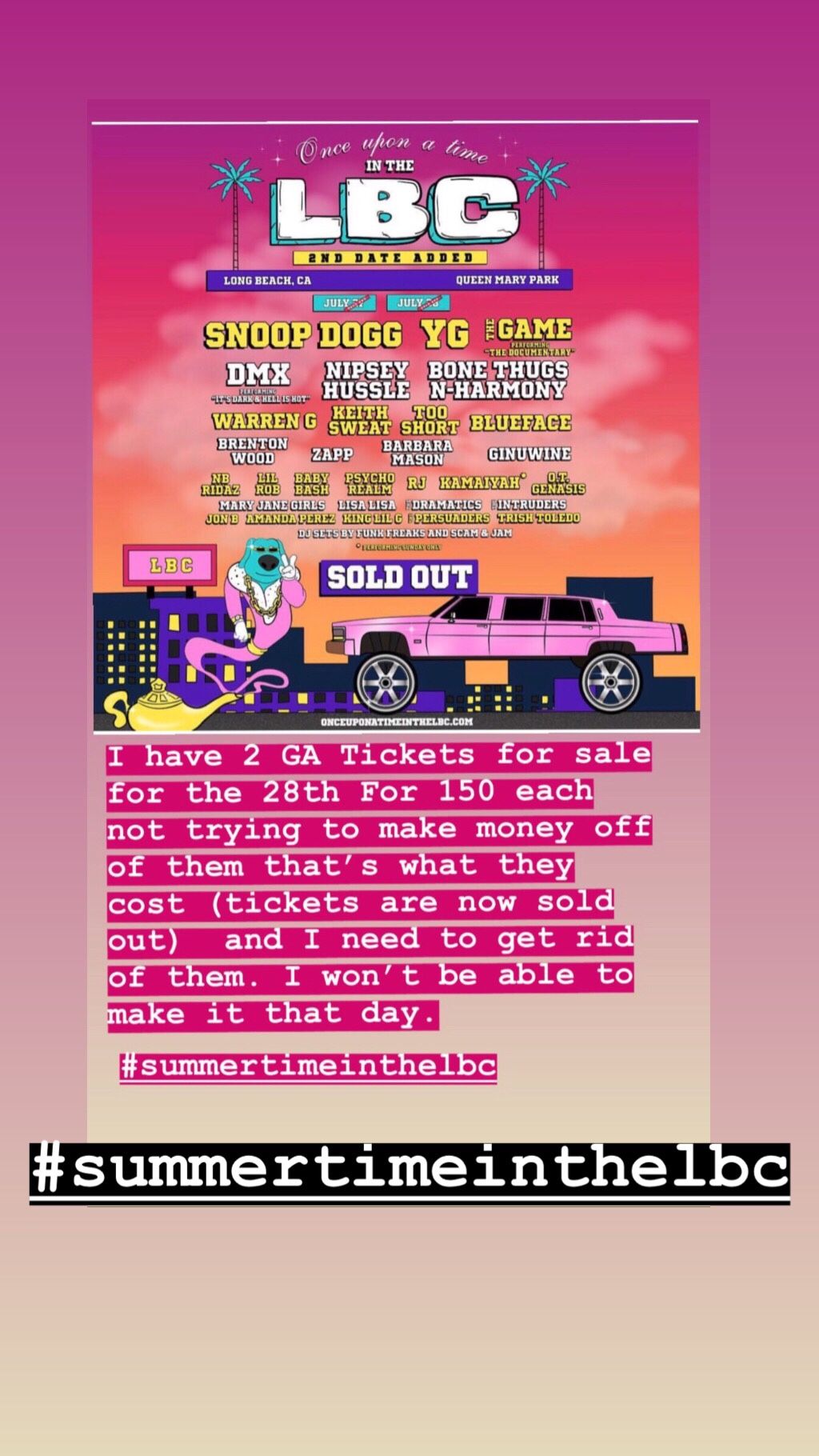 Summertime in the LBC 2019 tickets (July 28th)