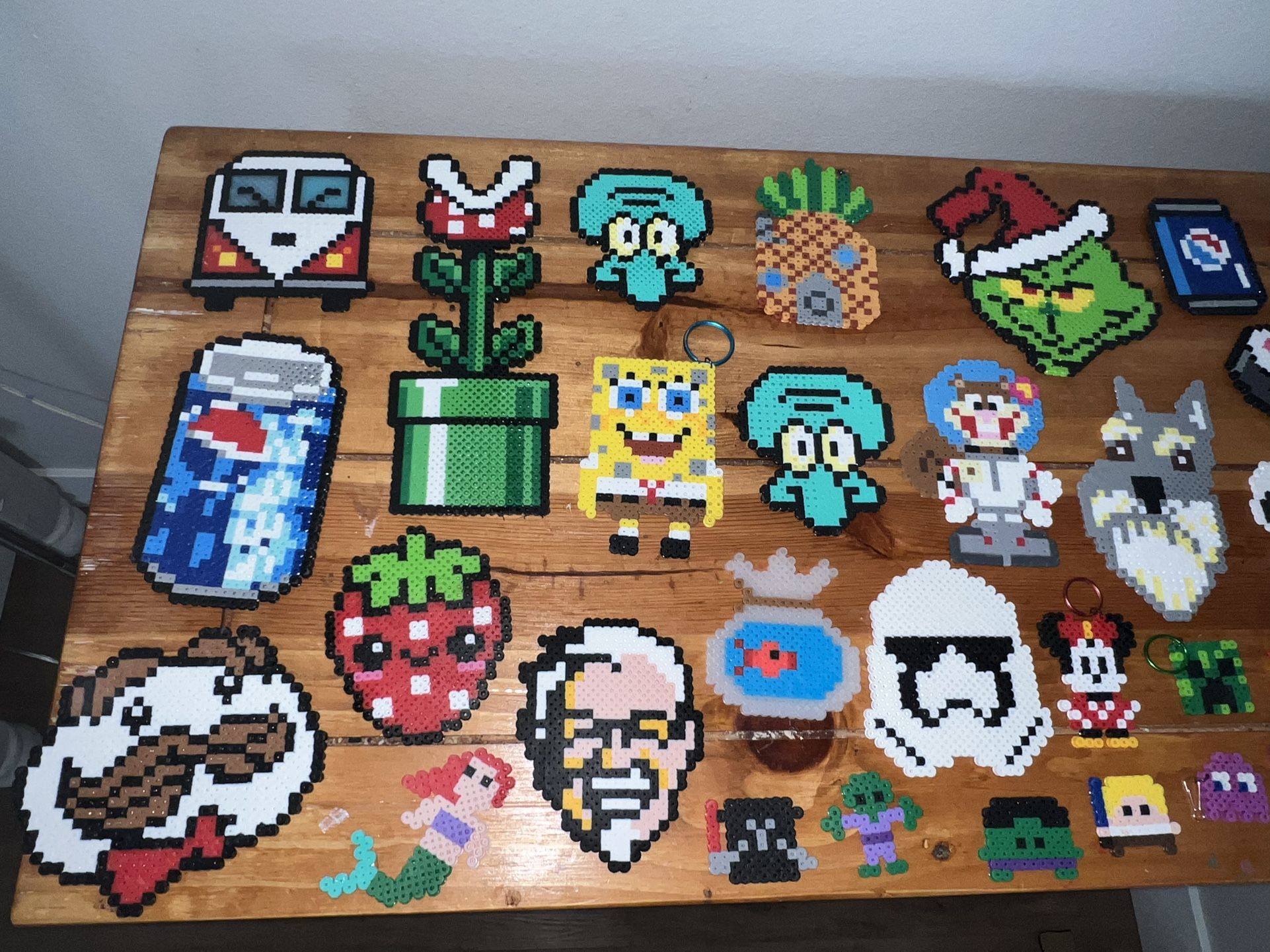 Perler Bead designs, Spongebob, Marvel, KFC and more