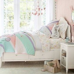Pottery Barn Kids Full Bed With Storage Drawers And Side Table 