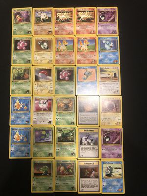 Photo Pokemon Cards - 1st Edition Lot - Fossil / Gym Series / Rocket (Uncommon / Commons)