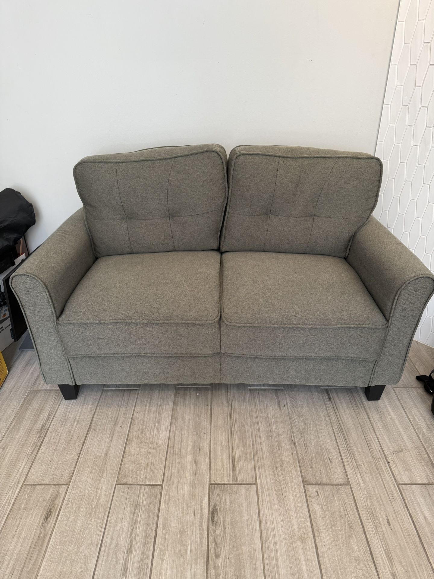 Heather Gray Loveseat Sofa