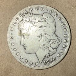 1890-O Morgan Silver Dollar | Very Good