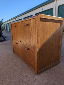 Wood 2 Drawer Lateral File Cabinet  Thumbnail