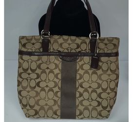 COACH Signature Hampton Canvas Tote