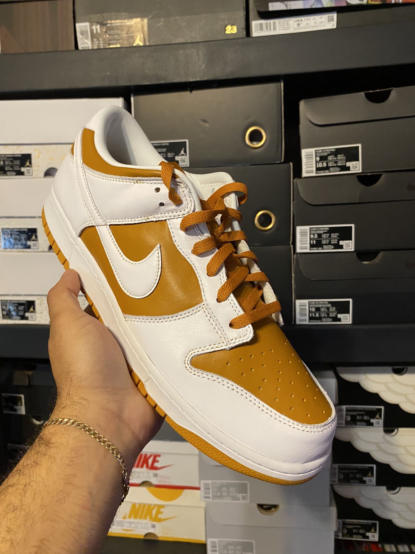 Nike Dunk Low “Reverse Curry” FQ6965-700 Mens size 13 Deadstock