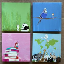 Kids Fine Canvas Art 12”x12”