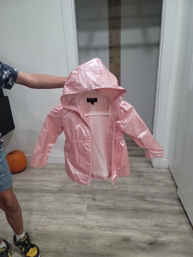 Pink Rain Jacket , Size 5, Girl