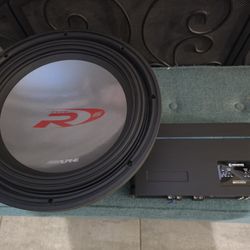 ** Mint Condition ** Alpine Type R 15" Subwoofer W/ Memphis PRXA1000.1 Mono Block Amp