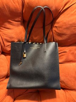 Marc Jacobs Black Leather Tote Bag