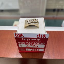 10k Diamond DAD Ring