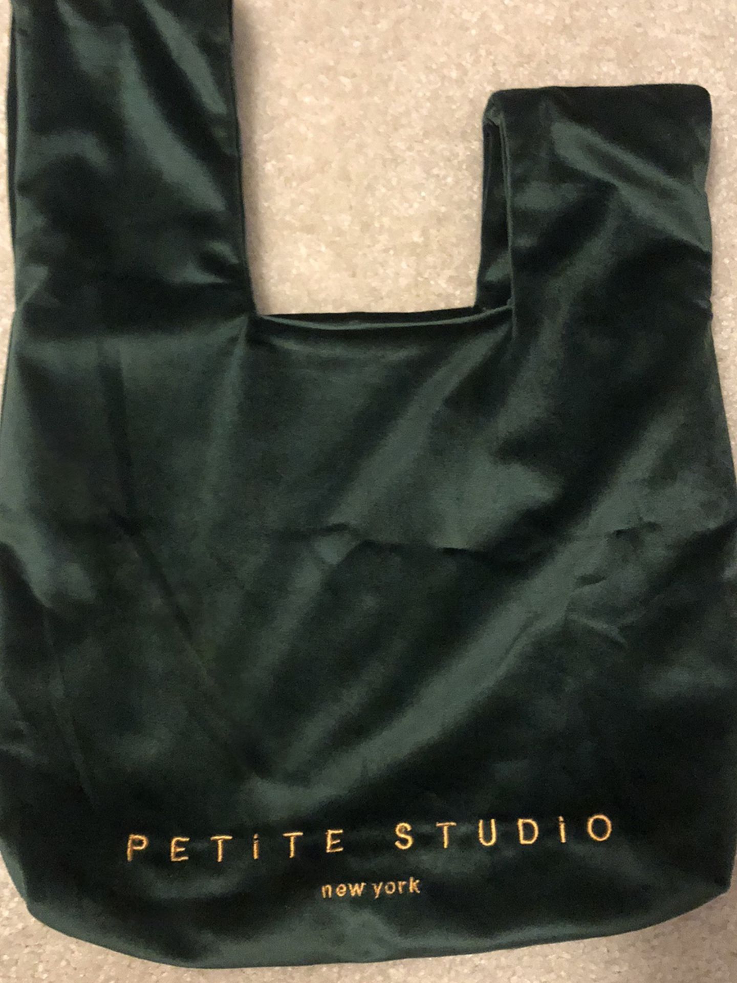 Velvet hand bag- forest green
