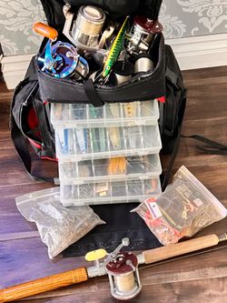 Huge Tackle Fishing Collection —Lures, Jigs, Reels, Feathers & More