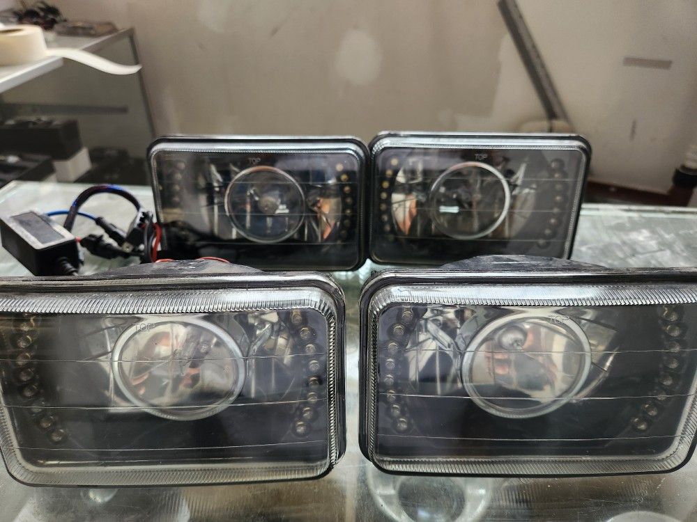 HID Kit And LED Housings 4x6 For Gbody Chevy Buick Oldsmobile