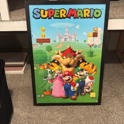 Mario Wooden framed Picture 