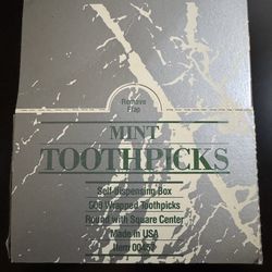 Natural made in USA wrapped individually mint toothpicks