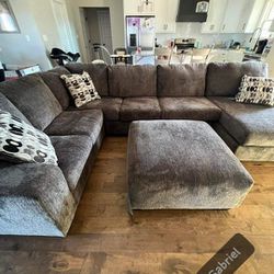 $49 Down financing or Cash $1349 Ashley Smoke Oversized Sectionals Sofas