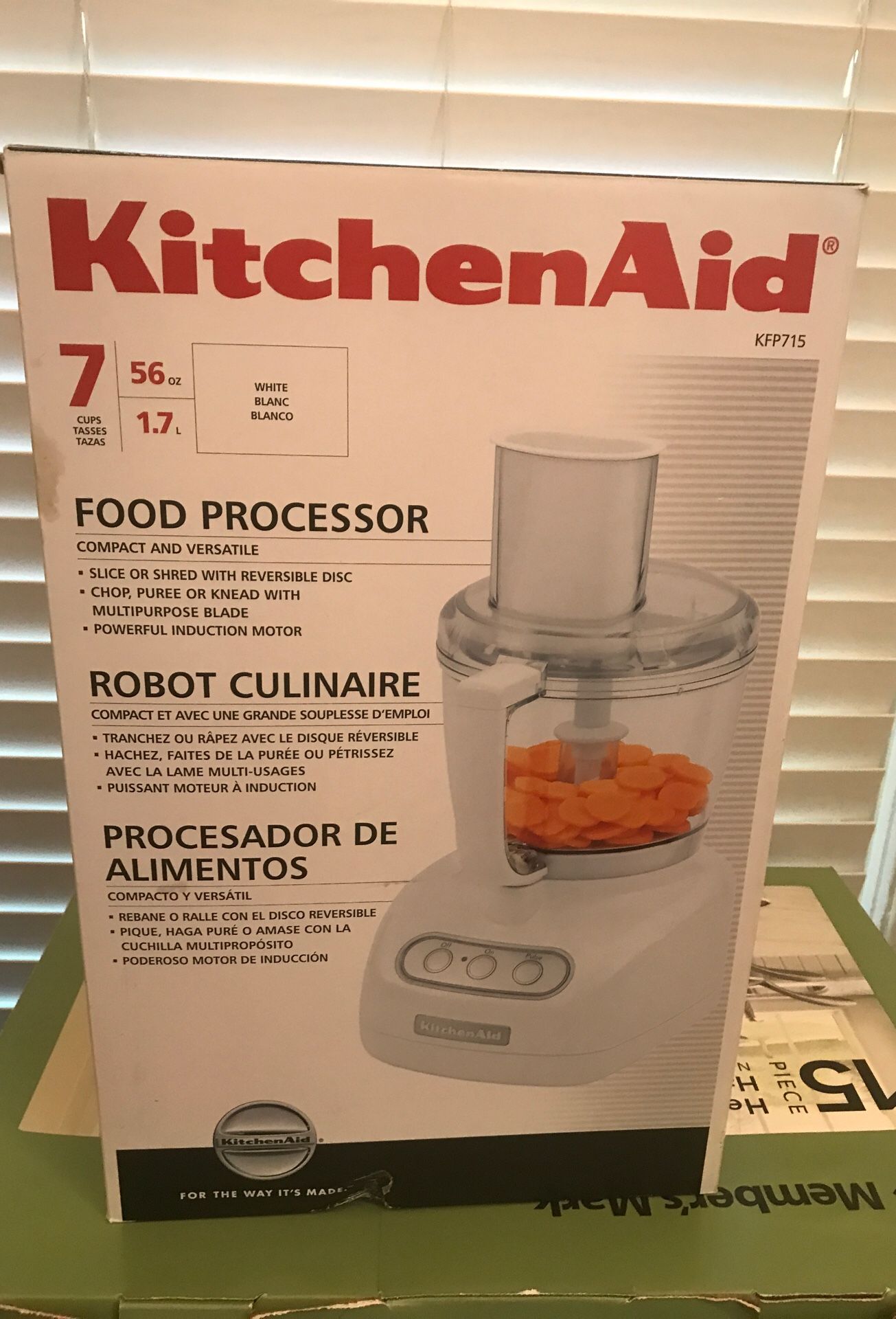 KitchenAid KFP7I5 7-Cup Food Processor, White