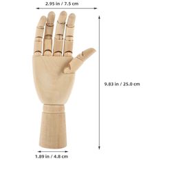 Wooden Mannequin Right Hand Figure Drawing Model Wood Sculpture Artists for Arts Sketching Painting Jewelry Display