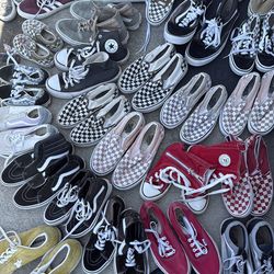 VANS CONVERSE ALL SIZES OVER 50 PAIRS