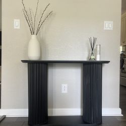 Black Fluted Console Table