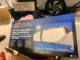 Snap & Zap towing mirror set is designed for Chevy and GMC trucks