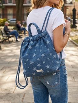 WILDFOX Denim Star Backpack NWT