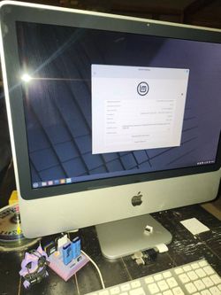 Apple iMac running Linux cinnamon mint