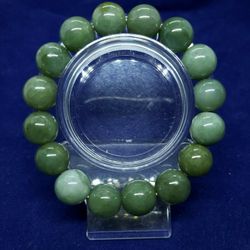 Burmese icy Type A Jadeite Jade Lucky Bracelet.