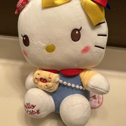 New Big Hello Kitty Wearing A Purse Plush