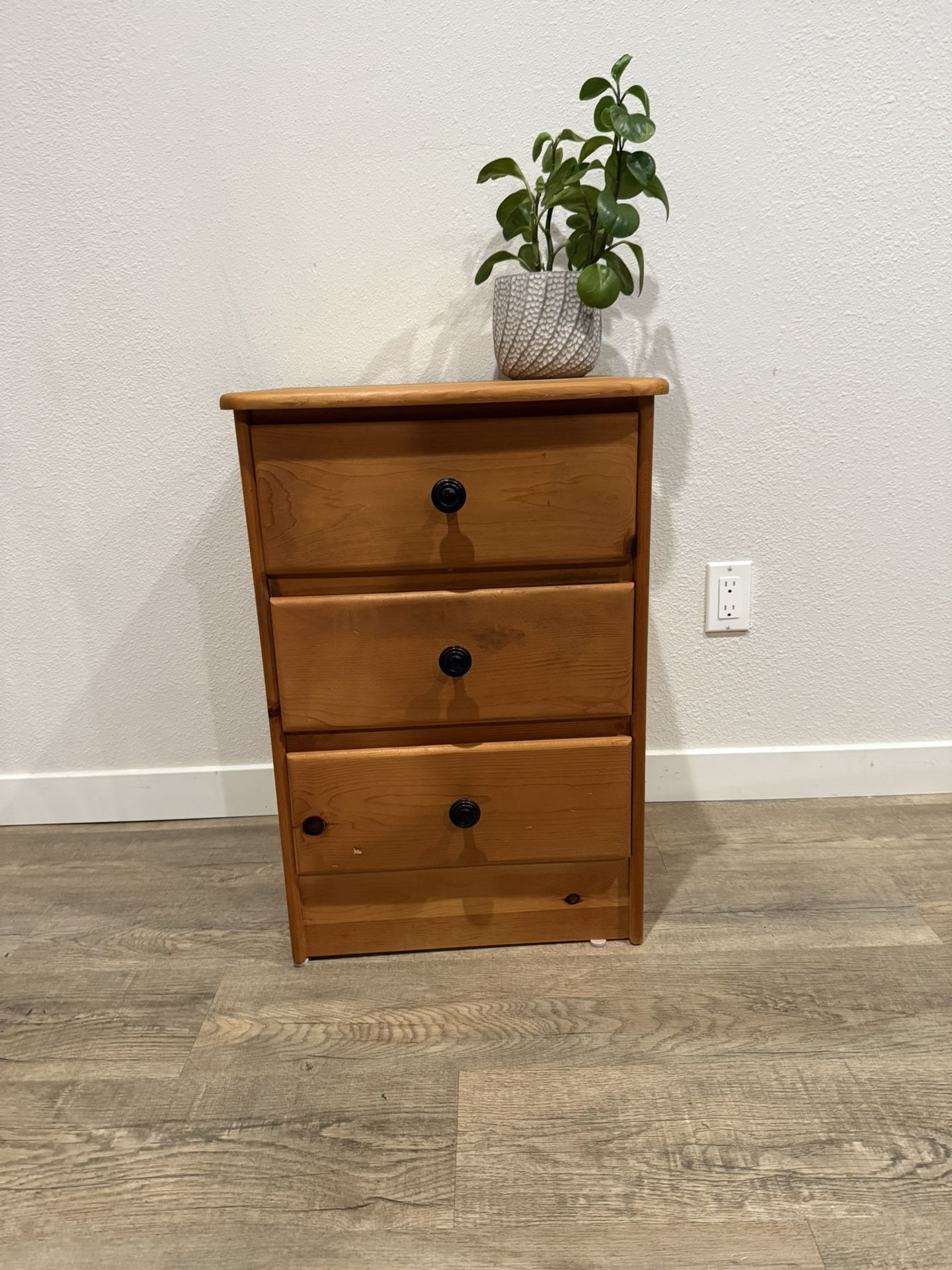 RADIANT nightstand - three drawers - pine -  delivery available