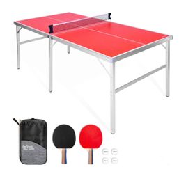 MID-SIZE TABLE TENNIS GAME SET INDOOR/OUTDOOR PORTABLE TABLE PING PONG