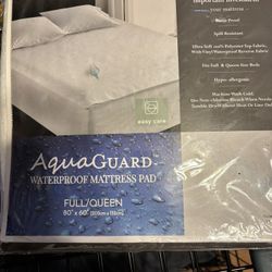 Aqua Guard waterproof Mattress Pad. Full/Queen. 80x60