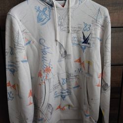 Men's Nautica Blue Sail Custom Design Large Hoodie