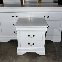 White Dresser with Nightstand