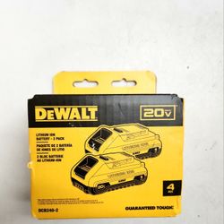 Dewalt 4ah Battery Pack Of 2, Open Box