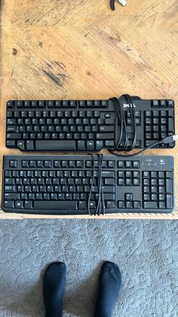 Dell and Logitech K120 Wired Keyboards