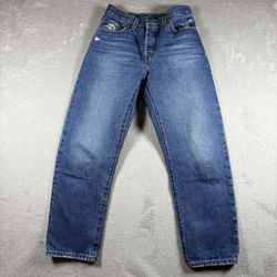 Levis 501 Premium Womens Jeans 28x26 Button Fly Dark Wash High Rise #1381