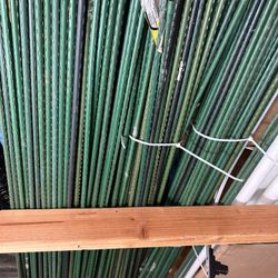 Green Metal Garden Stakes 