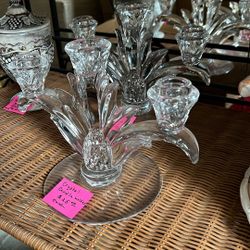 Crystal candle holders