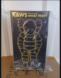 Yellow Brand New Kaws What's Party 1000% Authentic